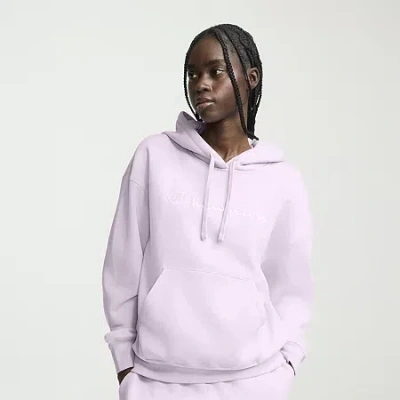 Champion Womens Powerblend Long Sleeve Active Hoodie In Purple