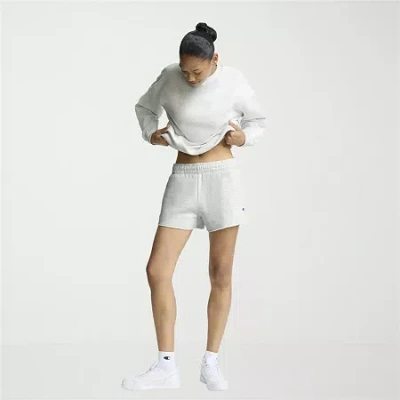 Champion Womens Powerblend Mid Rise Active Pull-on Short In Gray