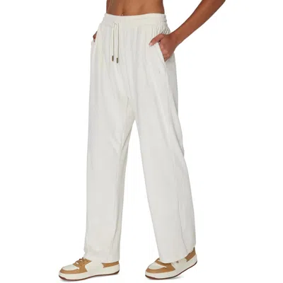 Champion Womens Ribbed Velour Sweatpants In Natural