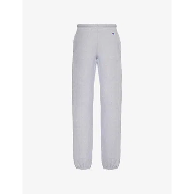 Champion Womens  Elasticated-cuffs Straight-leg Mid-rise Cotton-blend Jogging Bottoms In Silver Grey