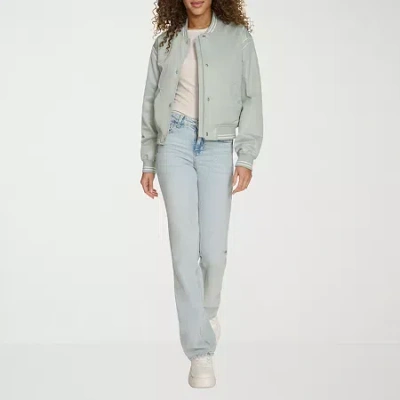 Champion Womens Water Resistant Midweight Bomber Jacket In Blue
