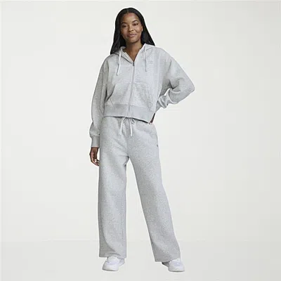 Champion Womens Wide Leg Mid Rise Regular Fit Fleece Sweatpant In Gray