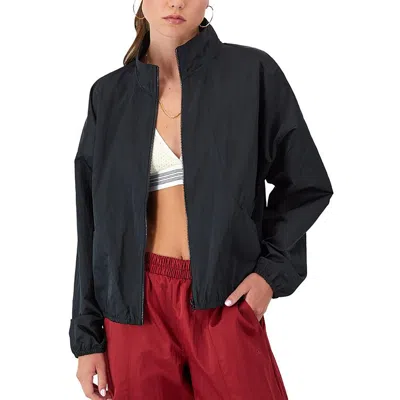 Champion Womens Workout Training Zip-up Jacket In Black
