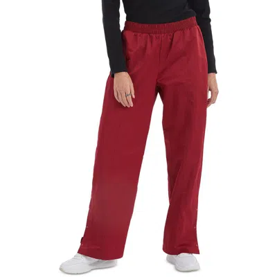 Champion Women's High Rise Snap Cuff Straight Leg Pants In Cardinal
