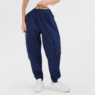 Champion Woven Cargo Pants, C Logo In Blue