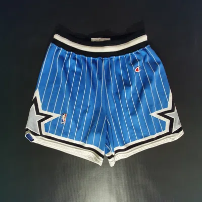 Pre-owned Champion X Nba 90's Vintage Color Champion Nba Orlando Shorts In Light Aqua