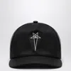 Champion X Rick Owens Black Baseball Cap In Nylon