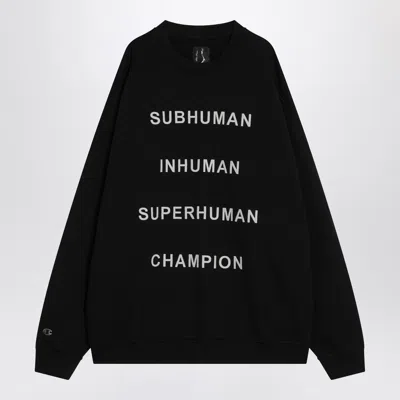 CHAMPION X RICK OWENS CHAMPION X RICK OWENS BLACK JUMBO JESON SWEATSHIRT