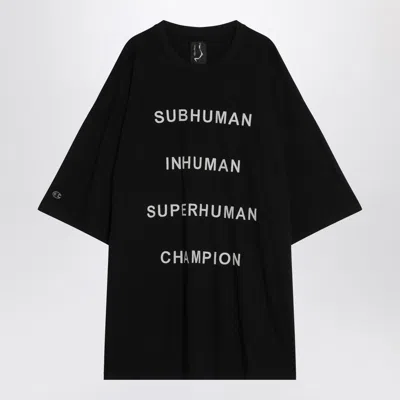 CHAMPION X RICK OWENS CHAMPION X RICK OWENS BLACK TOMMY T T-SHIRT