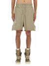 Champion X Rick Owens Relaxed Fit Cotton Shorts With Elastic Waistband