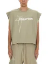 Champion X Rick Owens Cropped Micro Tatlin T Shirt