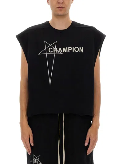 CHAMPION X RICK OWENS CHAMPION X RICK OWENS CROPPED MICRO TATLIN T SHIRT