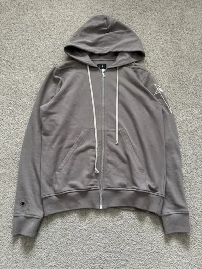 Pre-owned Champion X Rick Owens Fw23 Rick Owens X Champion Pentagram Jason Zip Up Hoodie In Brown