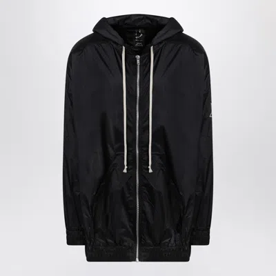 CHAMPION X RICK OWENS CHAMPION X RICK OWENS LIGHTWEIGHT BLACK ZIP JACKET IN NYLON