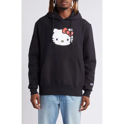 Champion X Sanrio Hello Kitty® 50th Anniversary Fleece Graphic Hoodie In Black