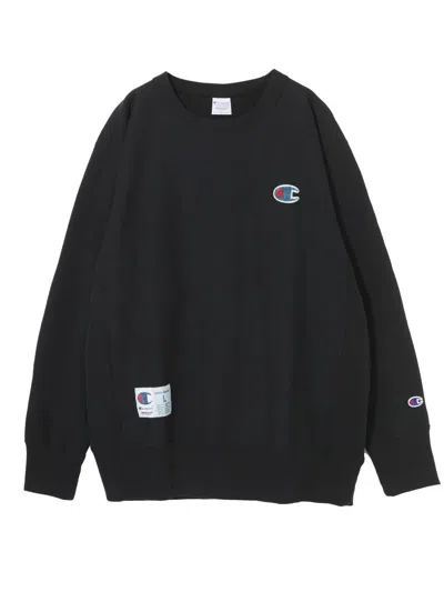 Champion X Undercover Relaxed-fit Cotton Sweatshirt With Logo Detailing In Black