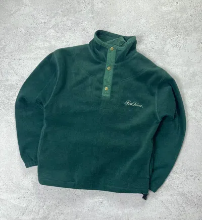 Pre-owned Champion X Vintage Champion Fleece Vintage 90's 1/4 Sweatshirt In Green