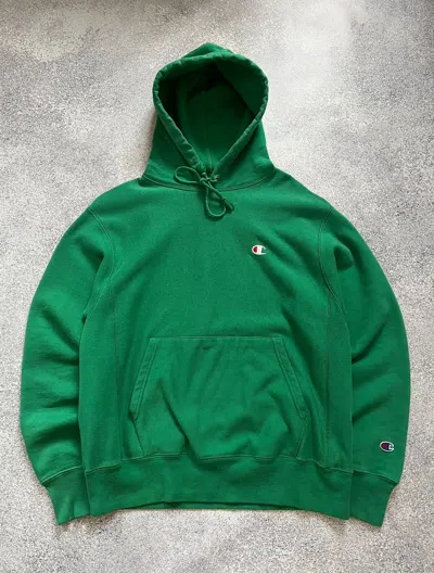 Pre-owned Champion X Vintage Champion Hoodie Green 90's