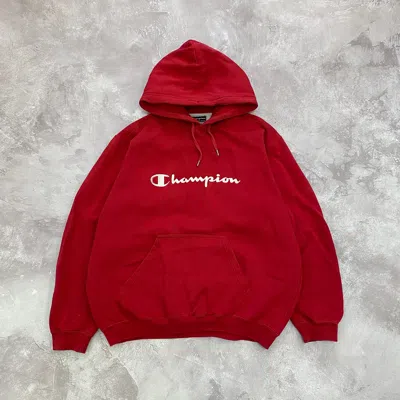 Pre-owned Champion X Vintage Champion Oversize Hoodie In Red