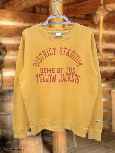 Pre-owned Champion X Vintage Champion Sweatshirt In Yellow