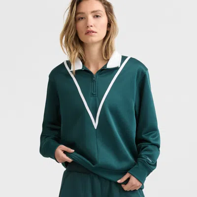 Champion Yearbook 1/4 Zip Pullover In Green