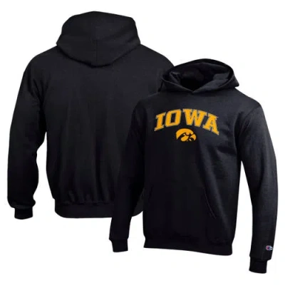Champion Kids' Youth  Black Iowa Hawkeyes Campus Pullover Hoodie