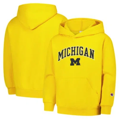 Champion Kids' Youth  Maize Michigan Wolverines Campus Pullover Hoodie
