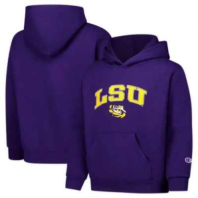 Champion Kids' Youth  Purple Lsu Tigers Campus Pullover Hoodie