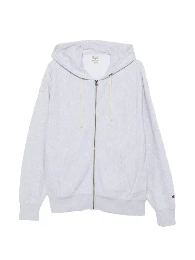 Champion Zip Hoodie In Gray