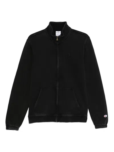 Champion Zip-up High-neck Sweatshirt In Black