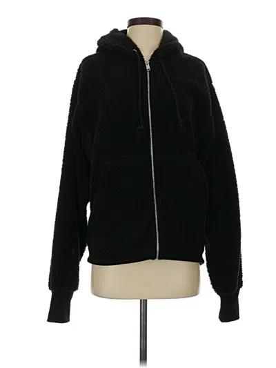 Pre-owned Champion Zip Up Hoodie In Black
