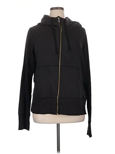 Pre-owned Champion Zip Up Hoodie In Black