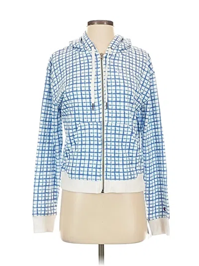 Champion Zip Up Hoodie In Blue