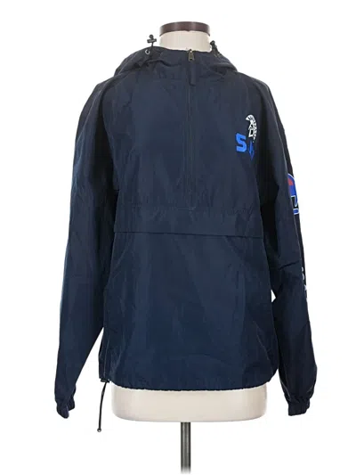 Pre-owned Champion Zip Up Hoodie In Blue