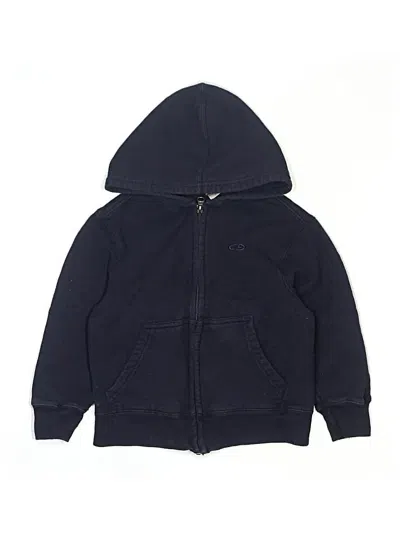 Pre-owned Champion Kids' Zip Up Hoodie In Blue