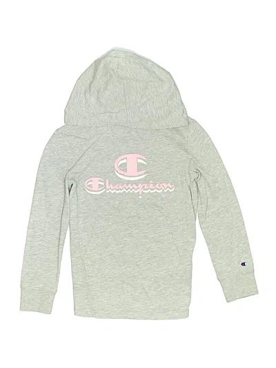 Pre-owned Champion Kids' Zip Up Hoodie In Gray