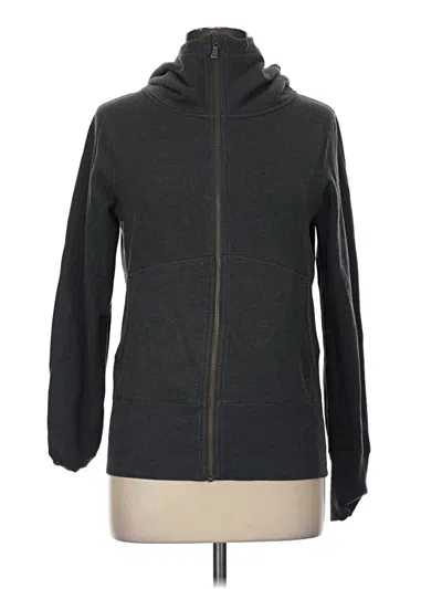 Pre-owned Champion Zip Up Hoodie In Gray