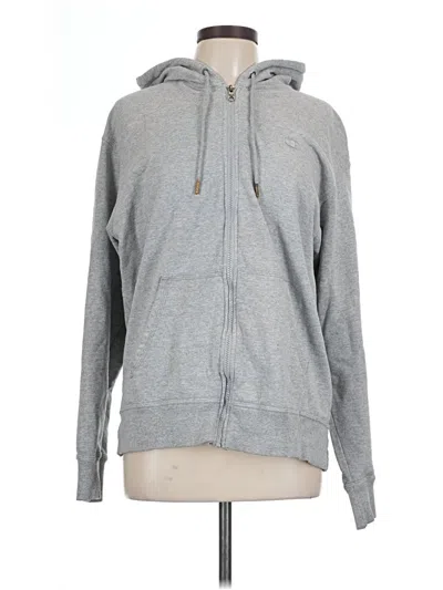 Pre-owned Champion Zip Up Hoodie In Gray