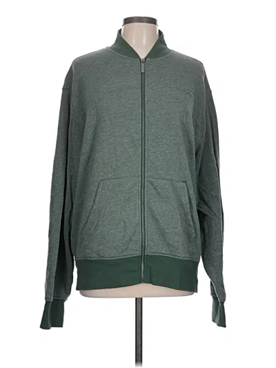 Pre-owned Champion Zip Up Hoodie In Green