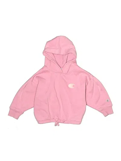 Pre-owned Champion Kids' Zip Up Hoodie In Pink