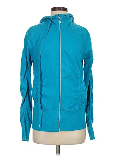 Pre-owned Champion Zip Up Hoodie In Teal