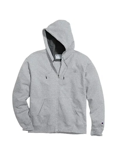 Champion Zipped Hoodie In Gray