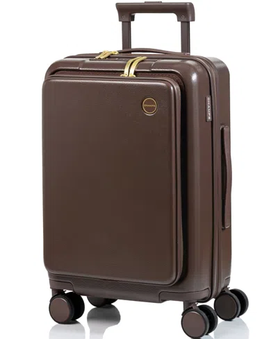 Champs 21.5" Onyx Hardside Carry-on Luggage In Brown