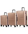 CHAMPS 3-PIECE EARTH HARDSIDE LUGGAGE SET WITH USB
