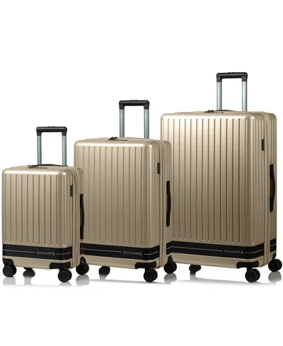 Champs 3-piece Fresh Ii Hardside Luggage Set In Sand