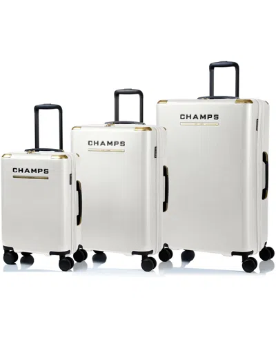 Champs 3-piece Luxe Ii Collection Hardside Luggage Set In Ivory