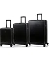 Champs 3-piece Vintage Muse Collection Hardside Luggage Set In Black