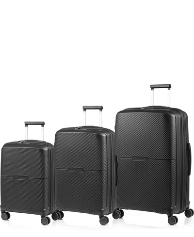 Champs Aura 3-pc. Hardside Expandable Luggage Set In Black