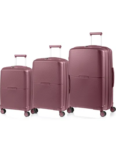 Champs Aura 3-pc. Hardside Expandable Luggage Set In Burgundy