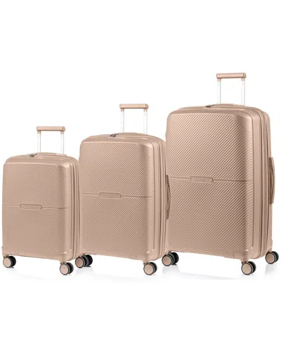 Champs Aura 3-pc. Hardside Expandable Luggage Set In Sand